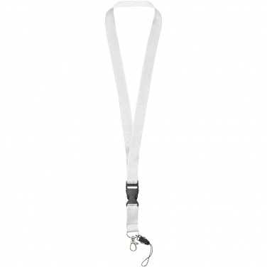 Logotrade Firmengeschenke das Foto: Sagan Lanyard mit abnehmbarer Schnalle und Handyband