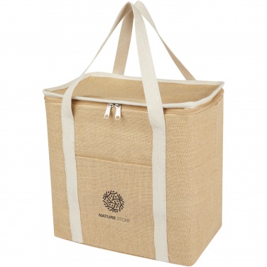 Logotrade Geschäftsgeschenke das Foto: Juta 300 g/m² Jute Kühltragetasche 19 L