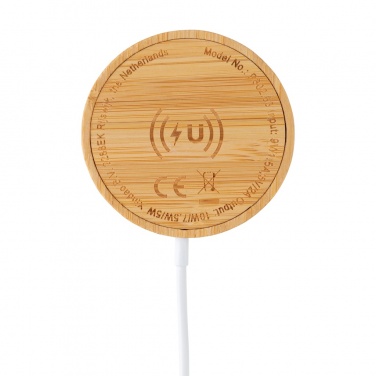Logotrade werbemittel das Foto: 10W Bambus magnetischer Wireless Charger