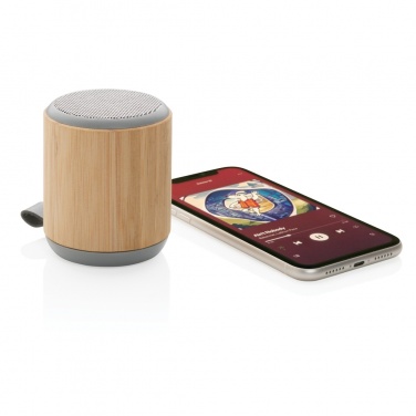 Logotrade Logogeschenke das Foto: Bambus und Stoff 3W Wireless Speaker