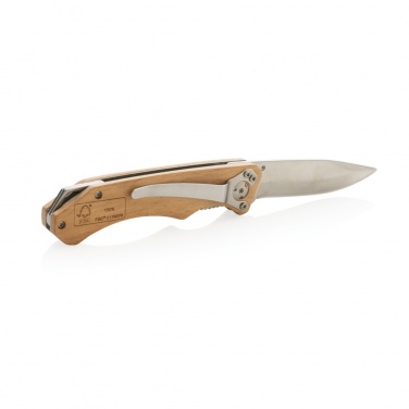 Logotrade werbemittel das Foto: Outdoormesser aus Holz