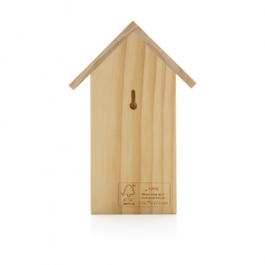 Logotrade werbemittel das Foto: Holz-Vogelhaus