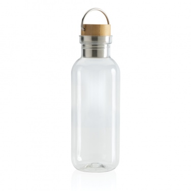 Logotrade Werbegeschenke das Foto: RCS rPET Flasche with Bambusdeckel und Griff