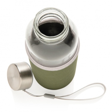 Logotrade werbemittel das Foto: Glasflasche mit Neopren-Sleeve