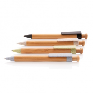 Logotrade werbemittel das Foto: Bambus Stift mit Wheatstraw-Clip