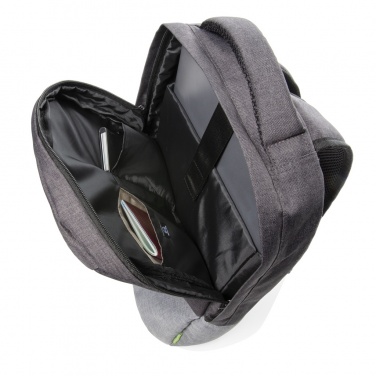 Logotrade Geschäftsgeschenke das Foto: Duo Color RPET 15.6" RFID Laptop-Rucksack, PVC-frei