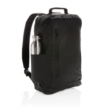 Logotrade Werbeartikel das Foto: Fashion schwarzer 15.6" Laptop-Rucksack, PVC-frei