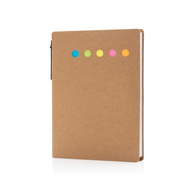 Logotrade Firmengeschenke das Foto: Haftnotizen im A6 Kraft-Booklet mit Stift