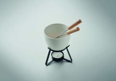 Logotrade Werbeartikel das Foto: Keramik-Fondue-Set 240 ml