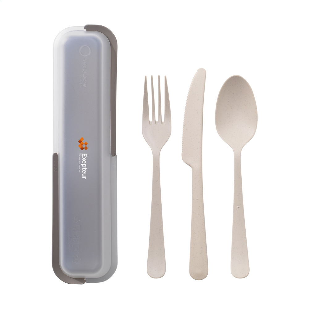 Logotrade Werbeartikel das Foto: Outdoor-Besteckset 3-teilig