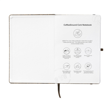 Logotrade werbemittel das Foto: CoffeeGround Korkpapier Notizbuch A5