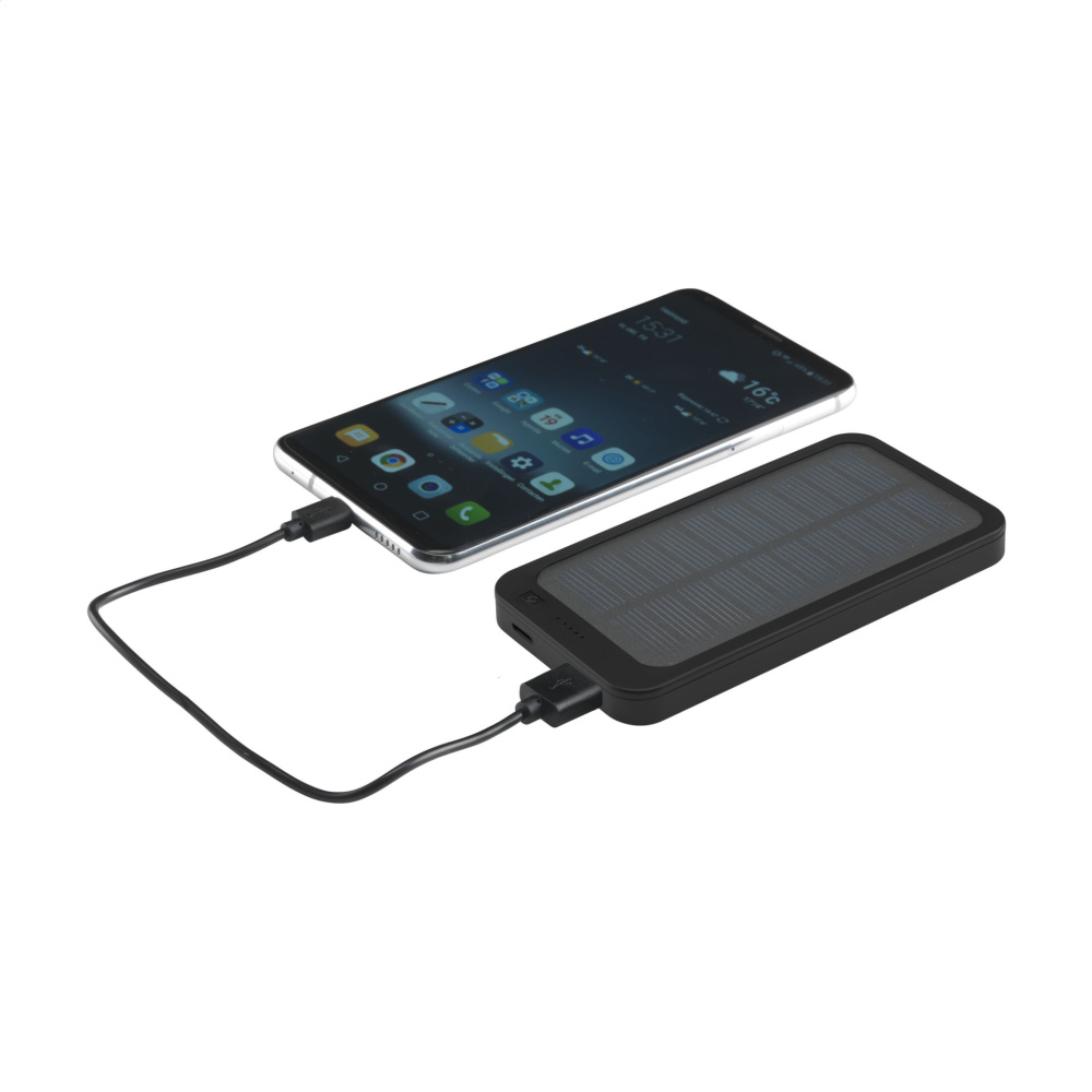Logotrade Geschäftsgeschenke das Foto: Solar RCS Powerbank 4000 Ladegerät