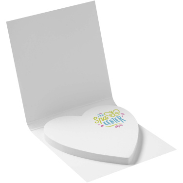 Logotrade werbemittel das Foto: Sticky-Mate® Softcover herzförmige Haftnotizen