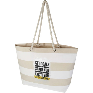 Logotrade Werbegeschenke das Foto: Florida 270 g/m² Strandtragetasche aus recyceltem GRS-Material