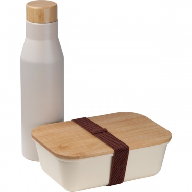 Logotrade Geschäftsgeschenke das Foto: Set Lunchbox mit Edelstahlflasche Toronto