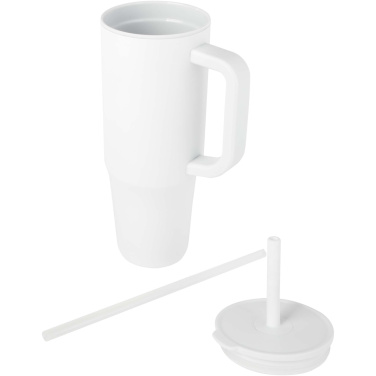 Logotrade Logogeschenke das Foto: Brady 900 ml RCS-zertifizierter Isolierbecher mit Silikon Trinkhalm