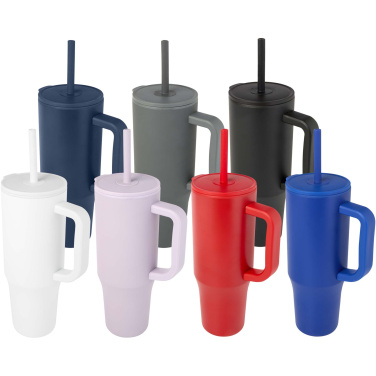 Logotrade werbemittel das Foto: Brady 900 ml RCS-zertifizierter Isolierbecher mit Silikon Trinkhalm