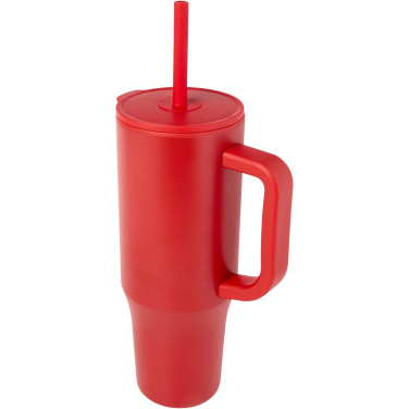 Logotrade werbemittel das Foto: Brady 900 ml RCS-zertifizierter Isolierbecher mit Silikon Trinkhalm
