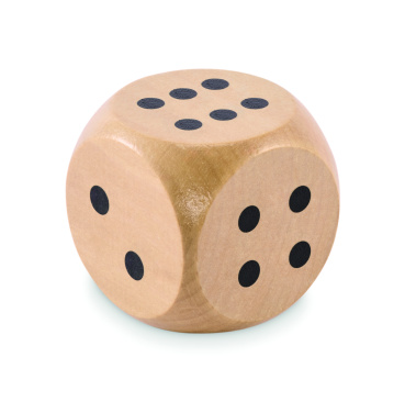 Logotrade Werbegeschenke das Foto: Spielwürfel Schima-Holz Ø 5cm