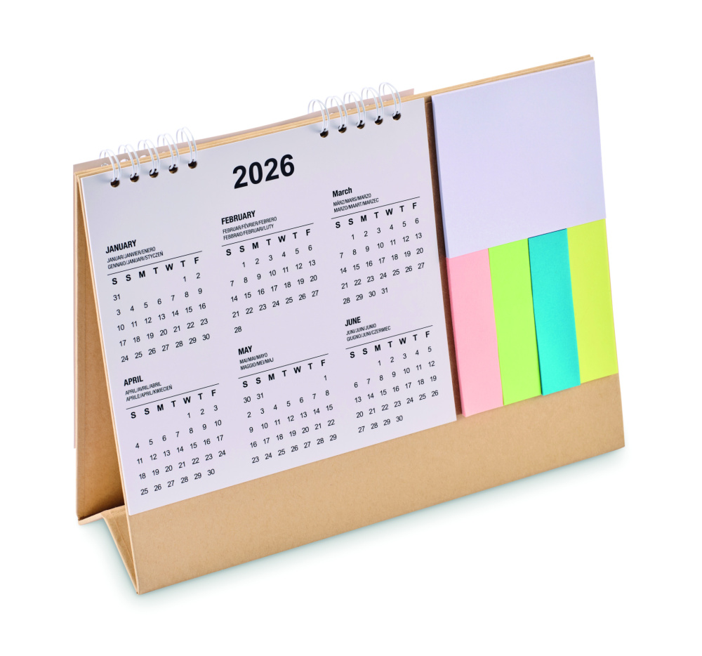 Logotrade Logogeschenke das Foto: Tischkalender mit Memoblock