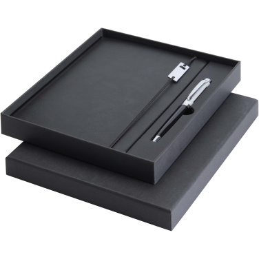 Logotrade Logogeschenke das Foto: Legato Elegance A5 Hardcover Notizbuch mit Tintenroller Set