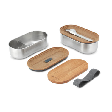 Logotrade Geschäftsgeschenke das Foto: Black+Blum Stainless Steel Double Bento Box