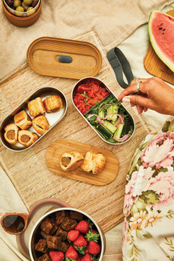 Logotrade Logogeschenke das Foto: Black+Blum Stainless Steel Double Bento Box