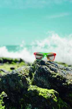 Logotrade Werbeartikel das Foto: Regenbogen Sonnenbrille UV400