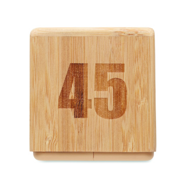 Logotrade Werbegeschenke das Foto: Zeitwürfel Bambus