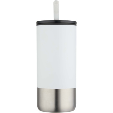 Logotrade werbemittel das Foto: Grayson 480 ml RCS recycelter Isolierbecher mit Trinkhalm
