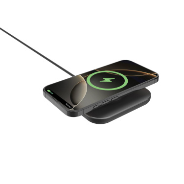 Logotrade Werbeartikel das Foto: Quantum Ultra-Fast 25W magnetisches Wireless-Charging-Pad