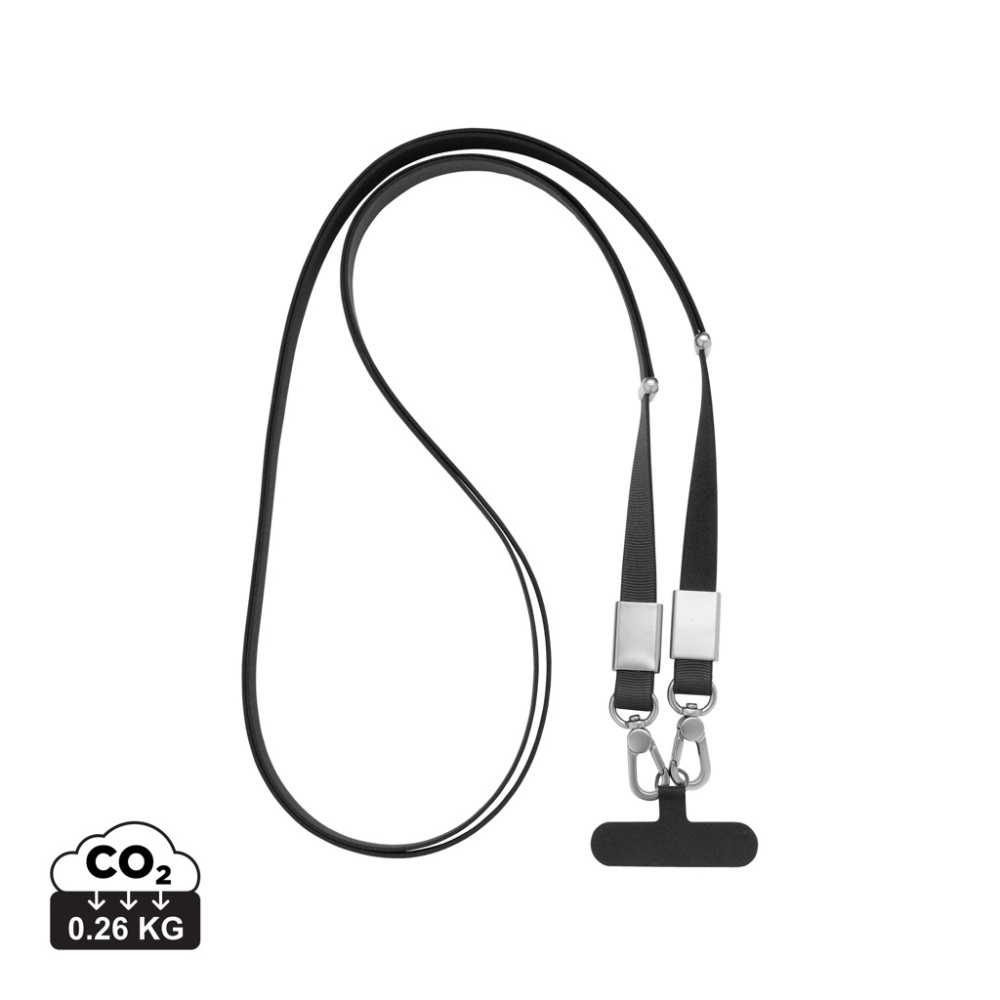 Logotrade Werbegeschenke das Foto: Nivo Crossbody-Handyband aus RCS recyceltem PET