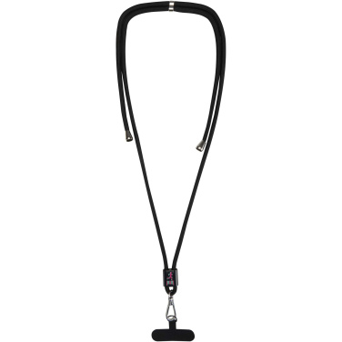 Logotrade Werbegeschenke das Foto: Vega verstellbares, recyceltes Smartphone Lanyard