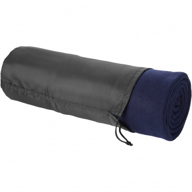 Logo trade promotional product photo of: Huggy fleece plaid blanket with carry pouch