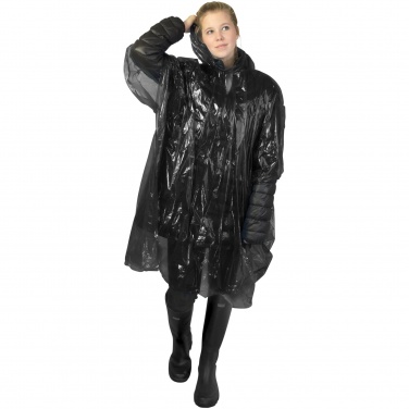 Logo trade promotional product photo of: Ziva disposable rain poncho with storage pouch