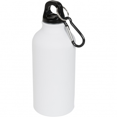 Logotrade promotional product picture of: Oregon 400 ml matte water bottle with carabiner