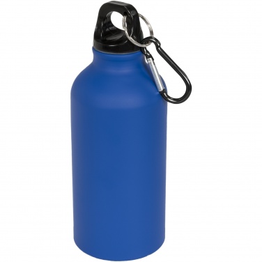 Logotrade business gift image of: Oregon 400 ml matte water bottle with carabiner