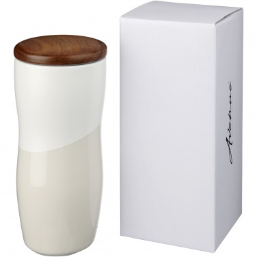 Logo trade promotional items image of: Double-walled ceramic tumbler Reno 370 ml