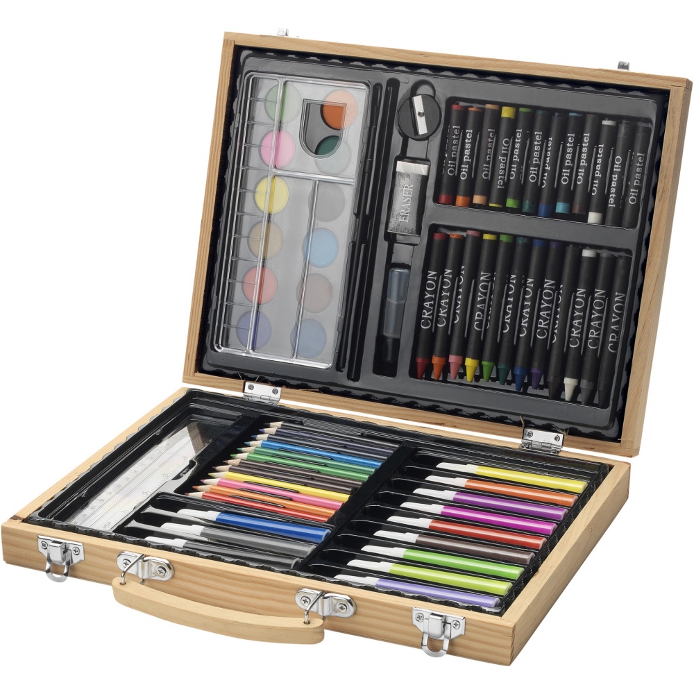 Logotrade promotional products photo of: Rainbow 67-piece colouring set