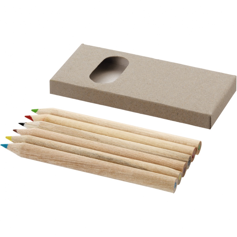 Logotrade promotional item image of: Ayola 6-piece coloured pencil set