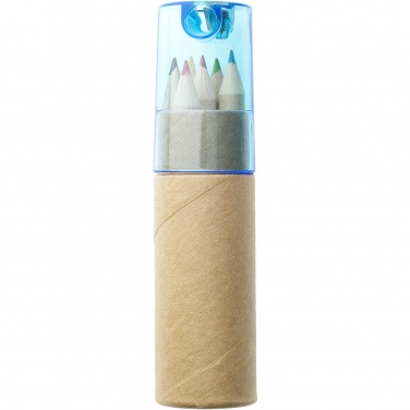 Logo trade promotional item photo of: Kram 6-piece coloured pencil set