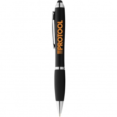 Logotrade promotional gift image of: Nash coloured stylus ballpoint pen with black grip