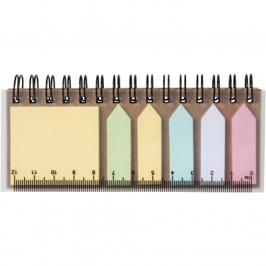 Logotrade promotional item image of: Spinner spiral notebook with coloured sticky notes