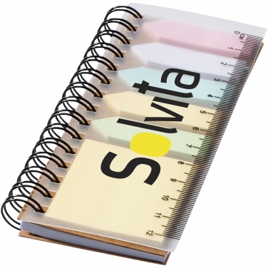 Logo trade advertising products image of: Spinner spiral notebook with coloured sticky notes