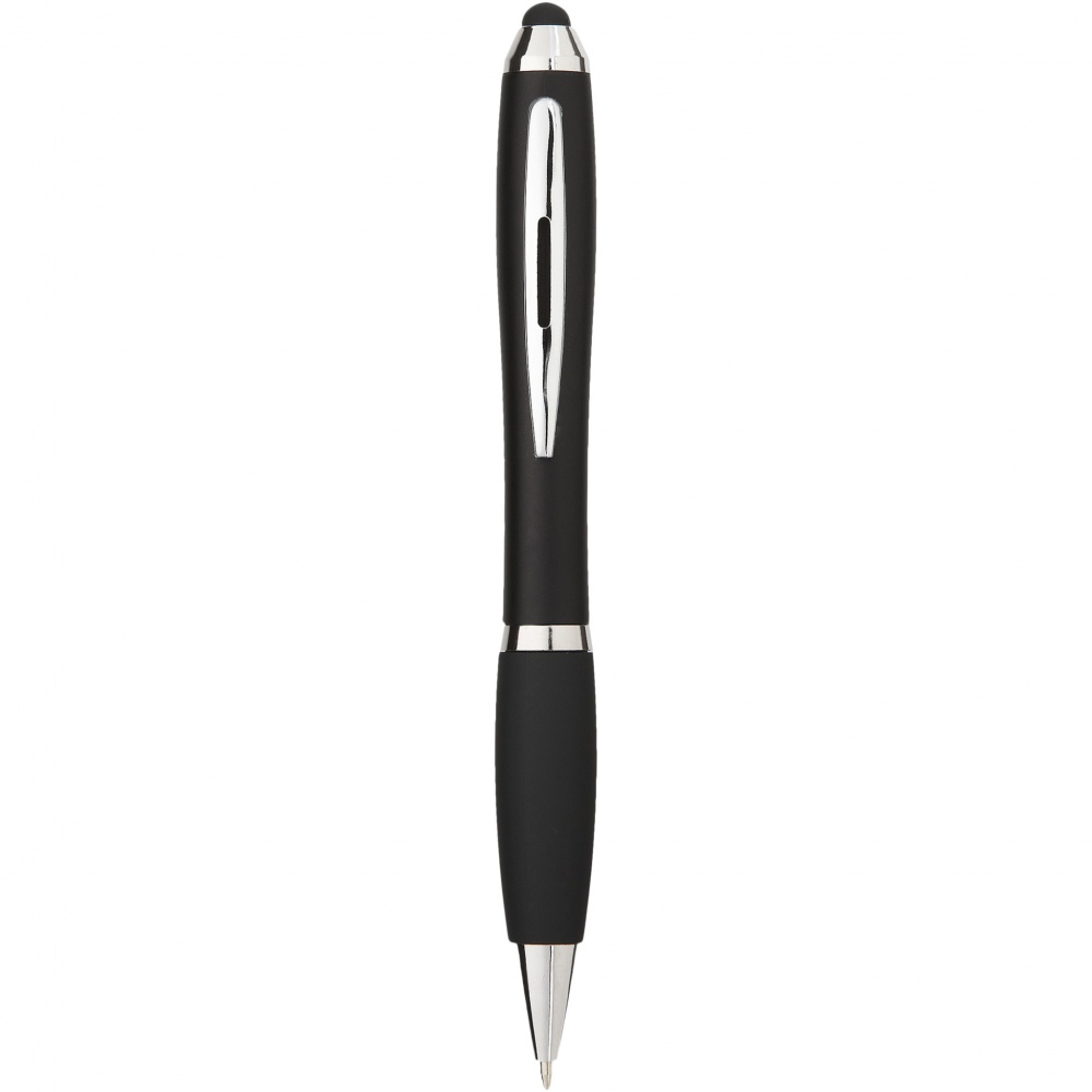 Logotrade promotional giveaway image of: Nash coloured stylus ballpoint pen with black grip