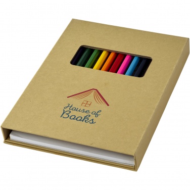 Logo trade promotional merchandise image of: Pablo colouring set with drawing paper