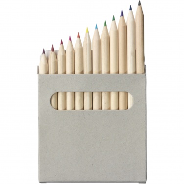Logo trade promotional product photo of: Tallin 12-piece coloured pencil set
