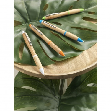 Logo trade advertising products picture of: Nash bamboo ballpoint pen