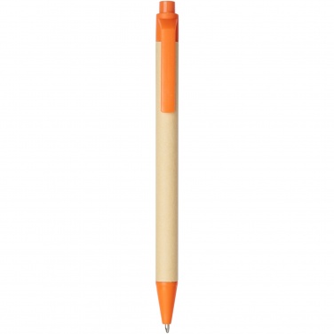 Logo trade advertising products image of: Berk recycled carton and corn plastic ballpoint pen