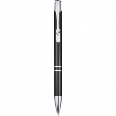 Logo trade promotional giveaways image of: Moneta aluminium click ballpoint pen (black ink)